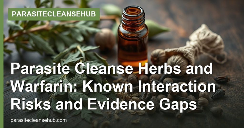 Parasite Cleanse Herbs and Warfarin: Known Interaction Risks and Evidence Gaps - ParasiteCleanseHub