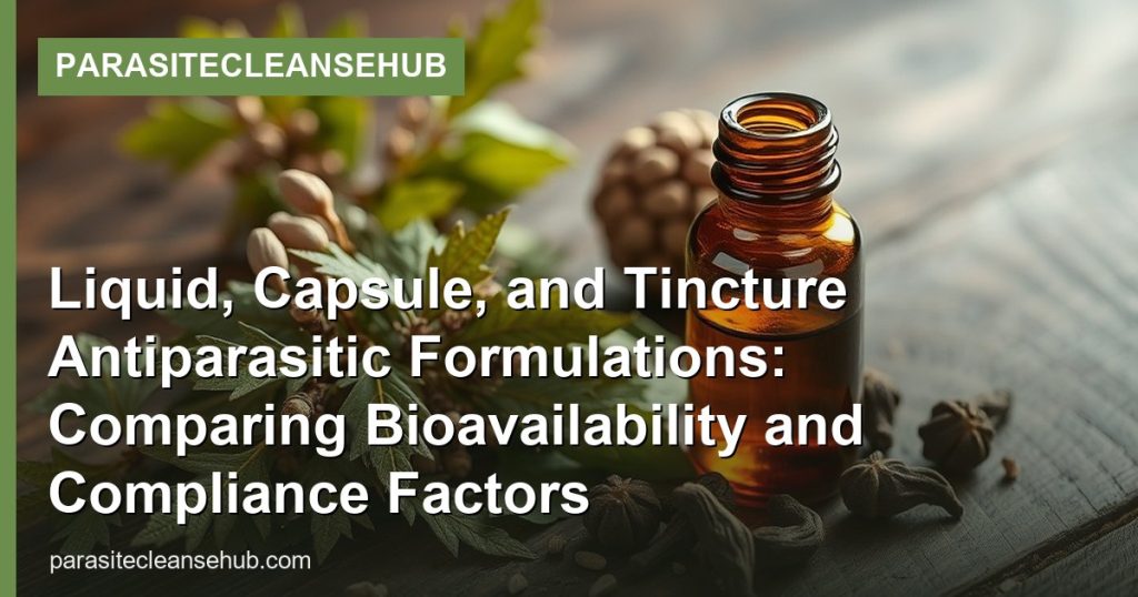 Liquid, Capsule, and Tincture Antiparasitic Formulations: Comparing Bioavailability and Compliance Factors - ParasiteCleanseHub