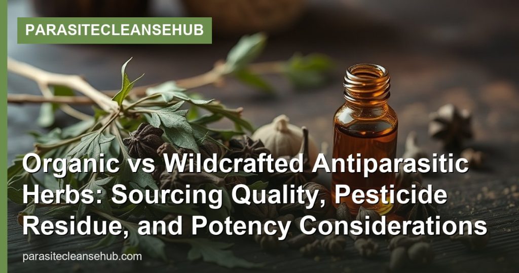 Organic vs Wildcrafted Antiparasitic Herbs: Sourcing Quality, Pesticide Residue, and Potency Considerations - ParasiteCleanseHub