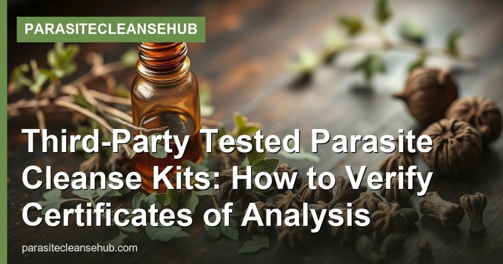 Third-Party Tested Parasite Cleanse Kits: How to Verify Certificates of Analysis - ParasiteCleanseHub