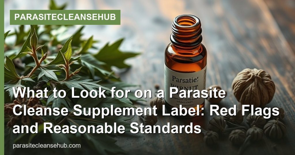 What to Look for on a Parasite Cleanse Supplement Label: Red Flags and Reasonable Standards - ParasiteCleanseHub